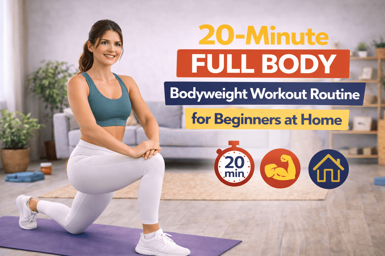 20 Minute Full Body workout routine at home for beginners