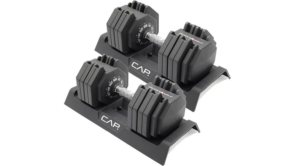 cap barbell adjustable dumbbell 55 lb
