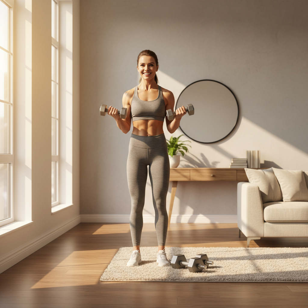 Shoulder Workout at Home with Dumbbells